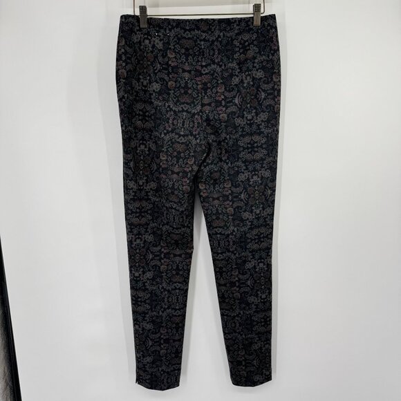 Chicos 0.5 Floral Galore Ponte Slim Pant Pattern Black Size 6 Regular new $64 - Picture 6 of 12